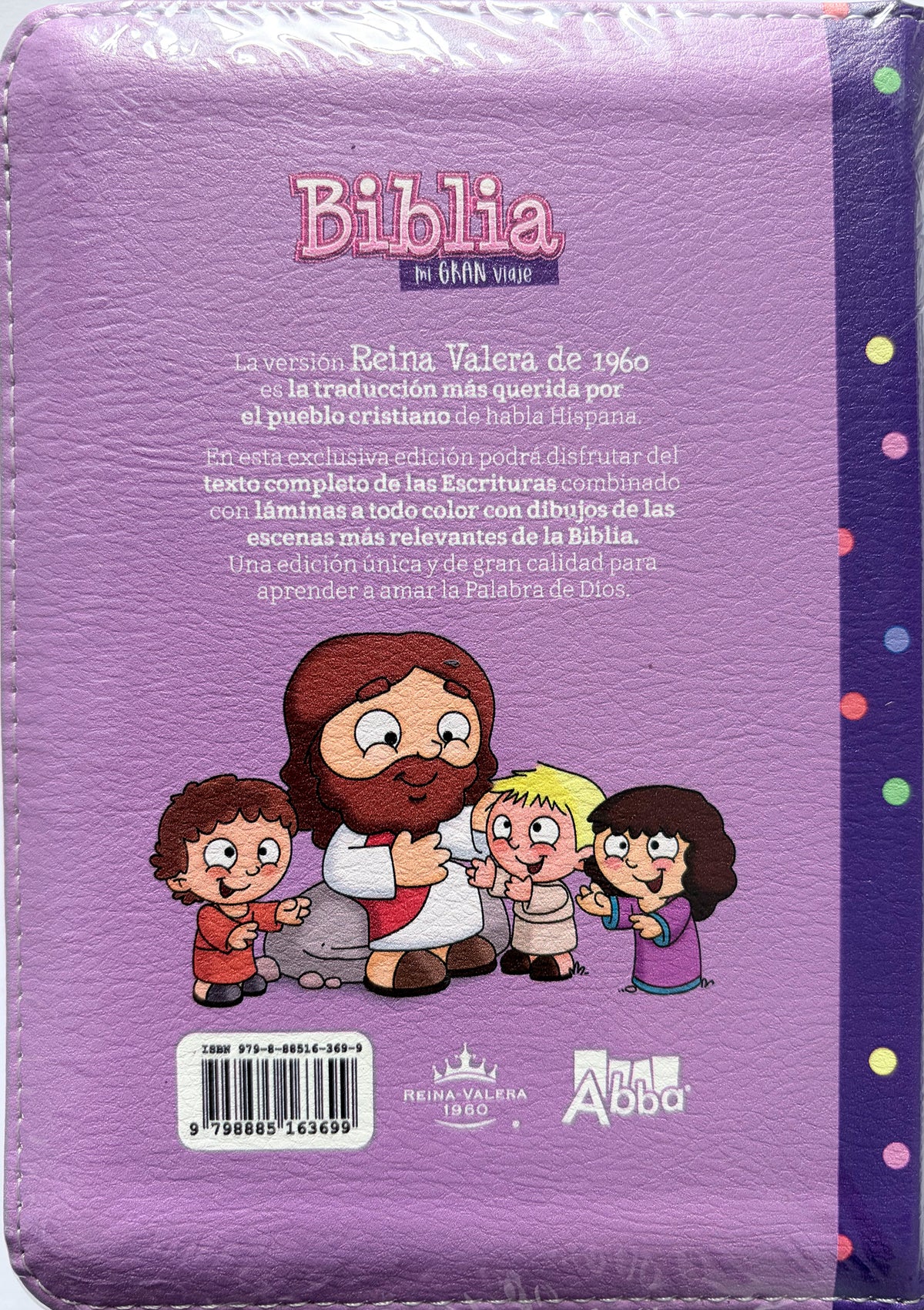 Biblia RVR60 Mi gran viaje bolsillo i/piel con cierre Lila