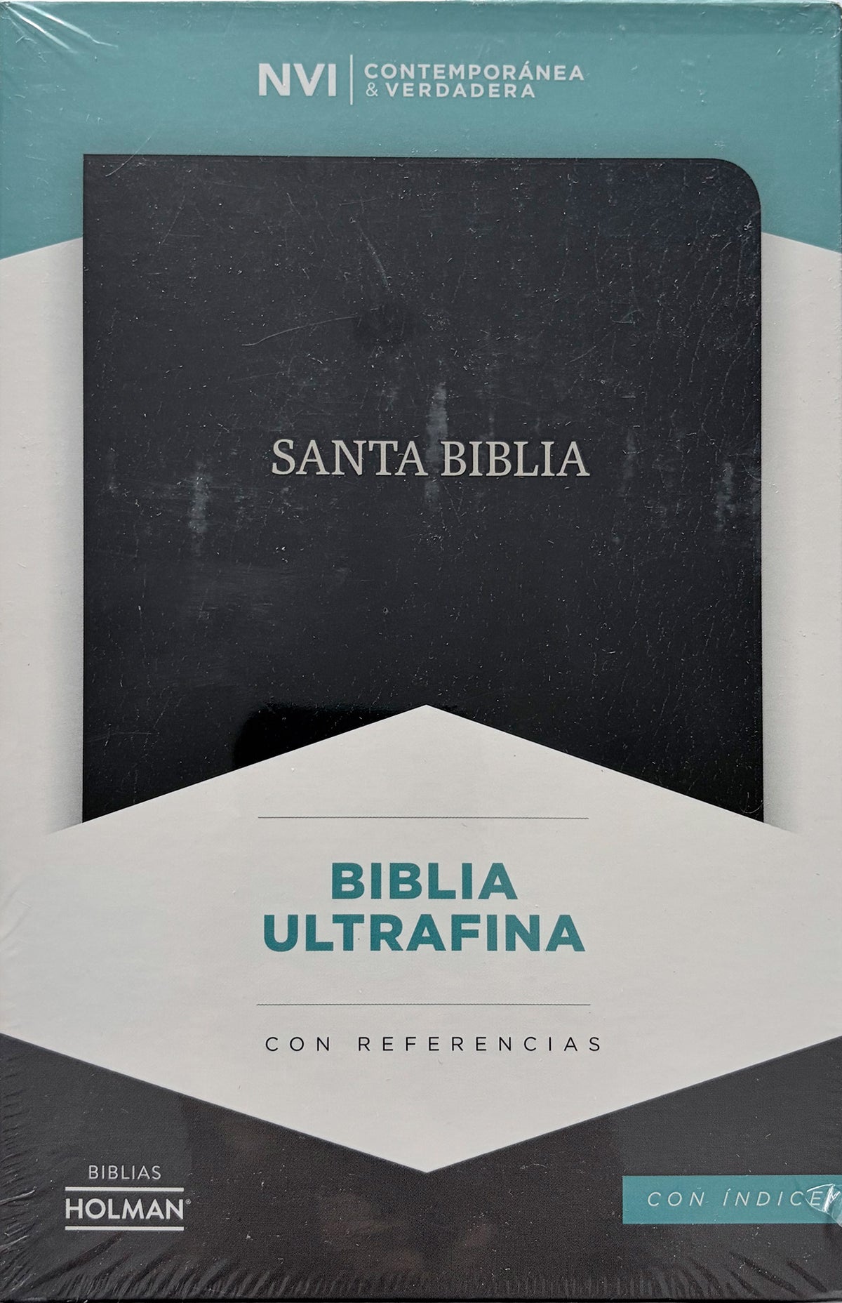 Bíblia NVI Ultrafina Negra Pell Fabricada amb Índex